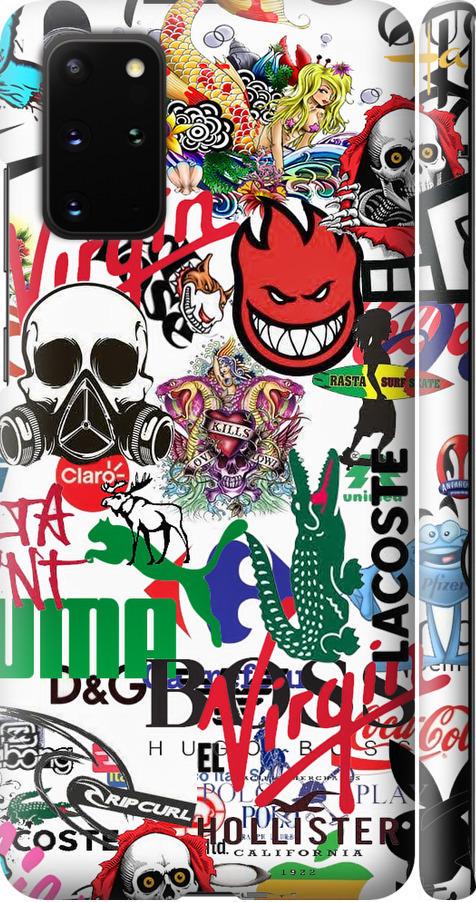 Чехол на Samsung Galaxy S20 Plus Many different logos (4022m-1822-42517)