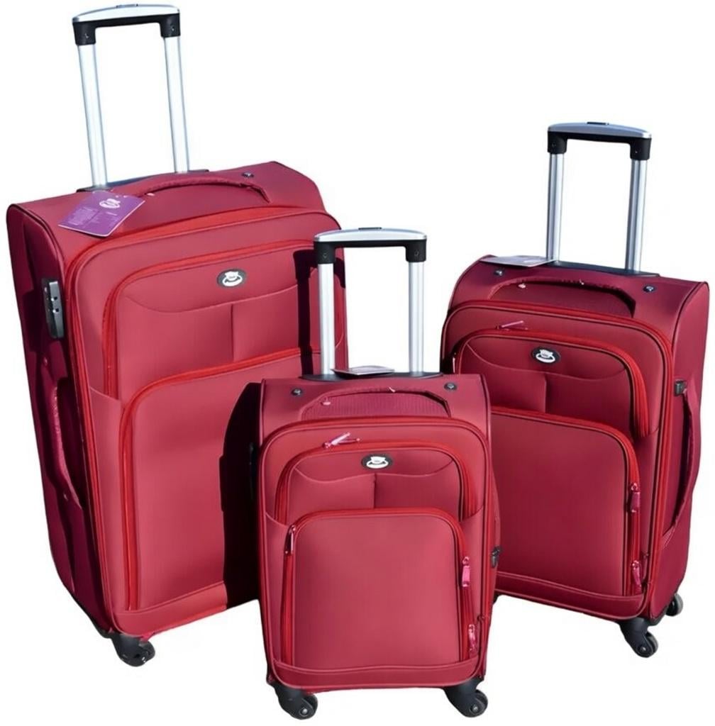 Комплект чемоданов тканевых на колесах Elemental 5 Magma 3 шт. Красный (2104619197)