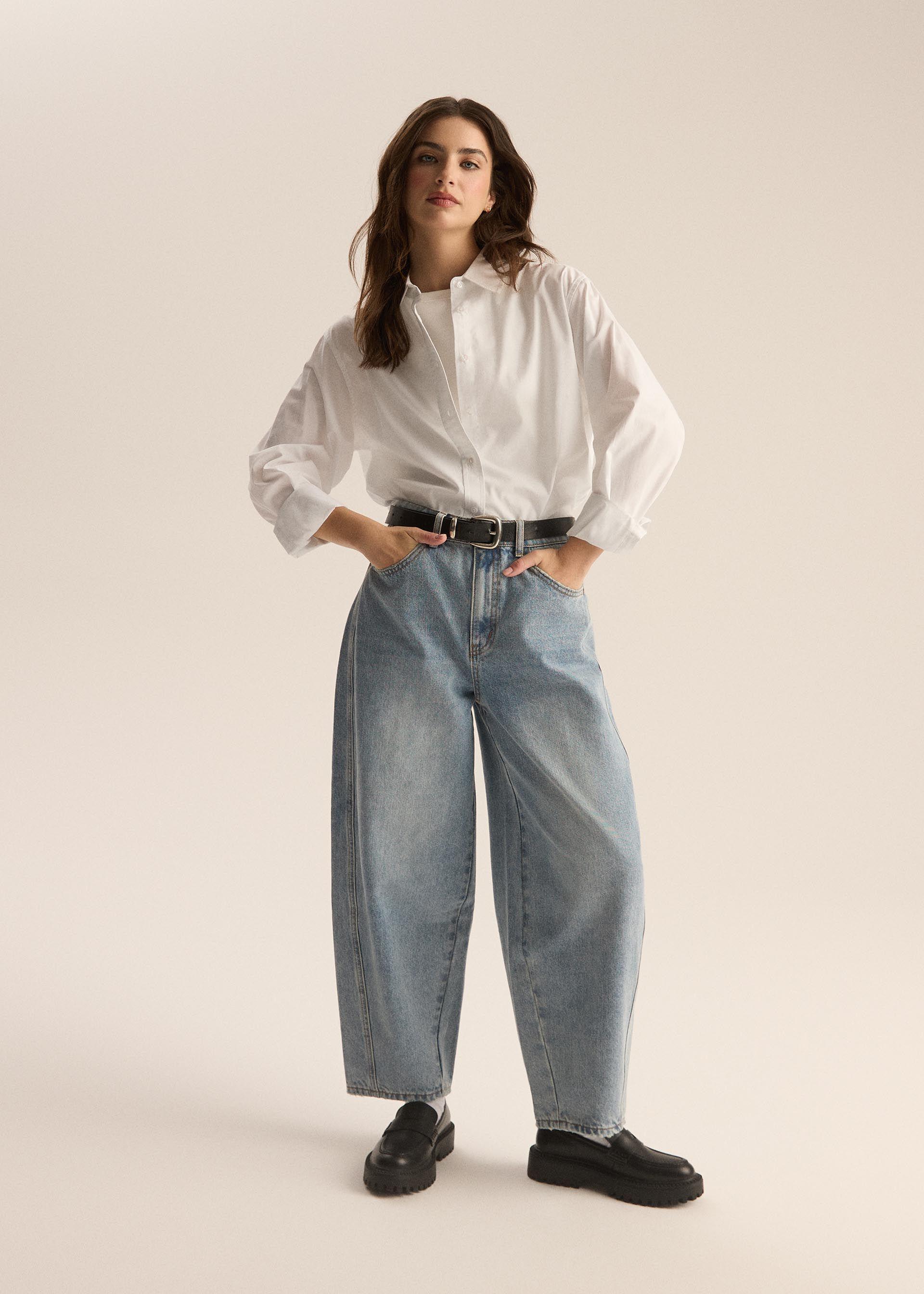 Джинси вільні жіночі з високою посадкою Diverse CARROT II р. 40 Світло-блакитний (5905384175571) - фото 5