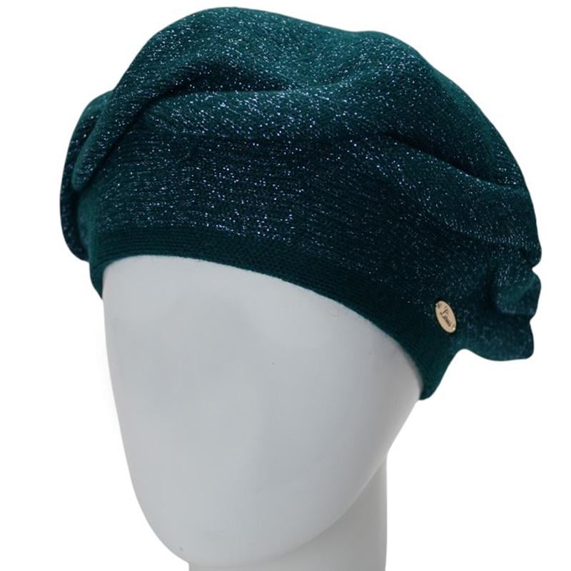 Берет женский двойной Lirus Сияние Зеленый (29436045) - фото 1 Берет женский двойной Lirus Сияние Зеленый (29436045) - фото 1