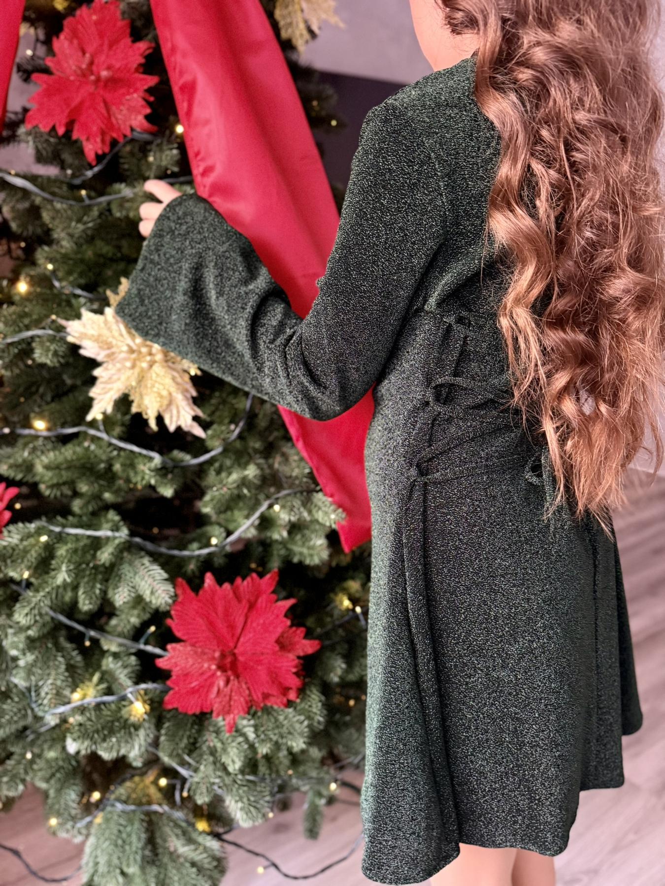 Сукня блискуча підліткова з люрексу IRmAS 1325 164 см Смарагдовий - фото 7