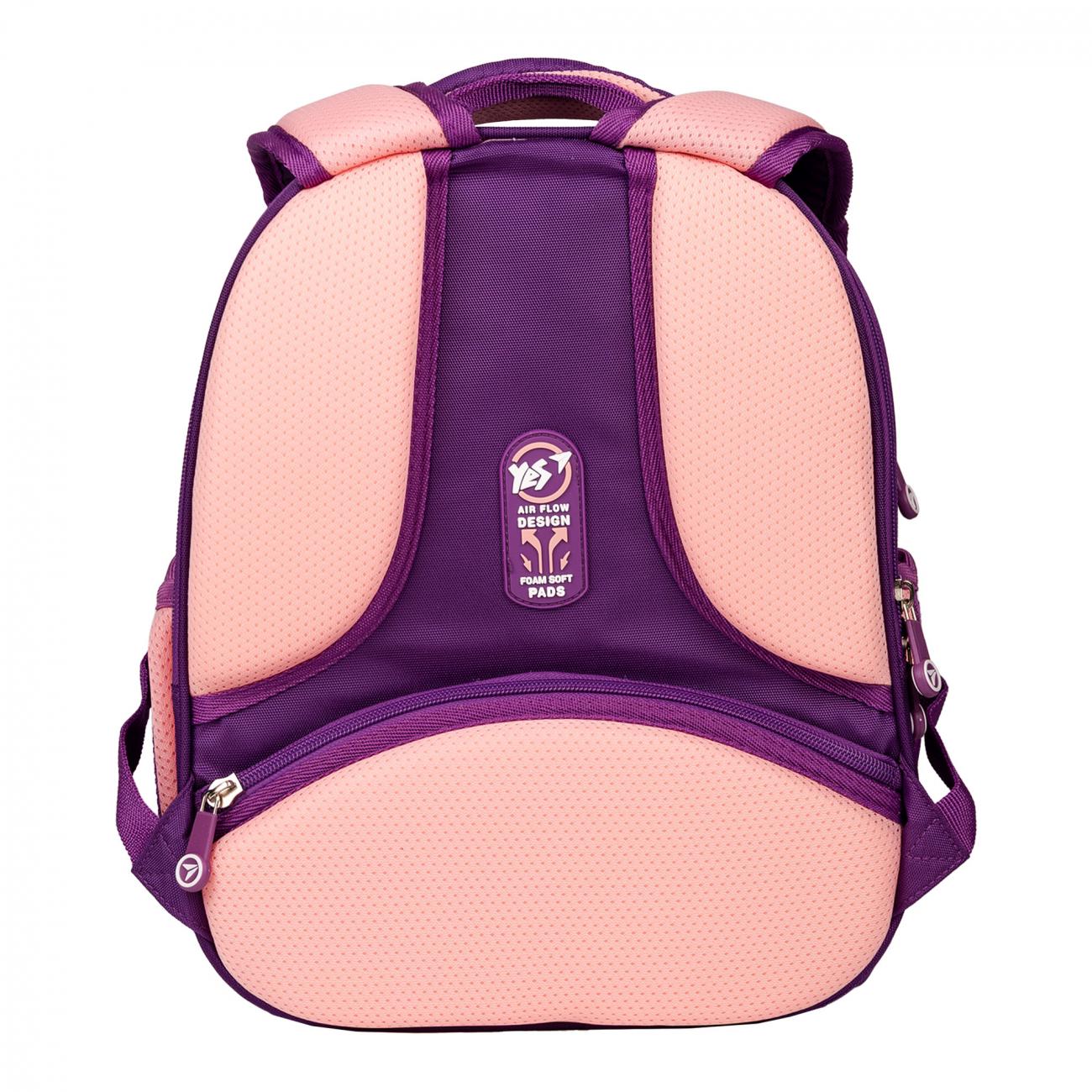 Шкільний рюкзак каркасний з ортопедичною спинкою YES Happy Kitty H-100 (559839/995063) - фото 10