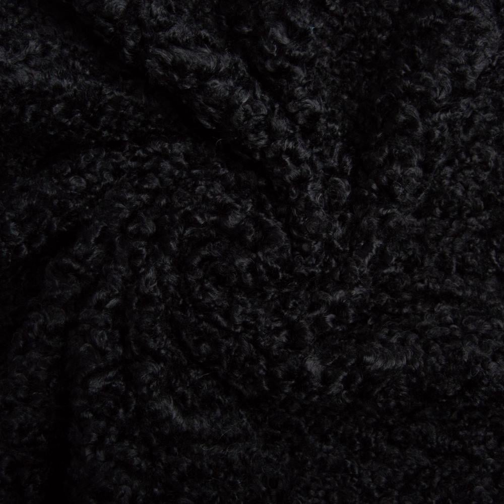 Ткань искусственный мех Букле 1001 Черный (25637)