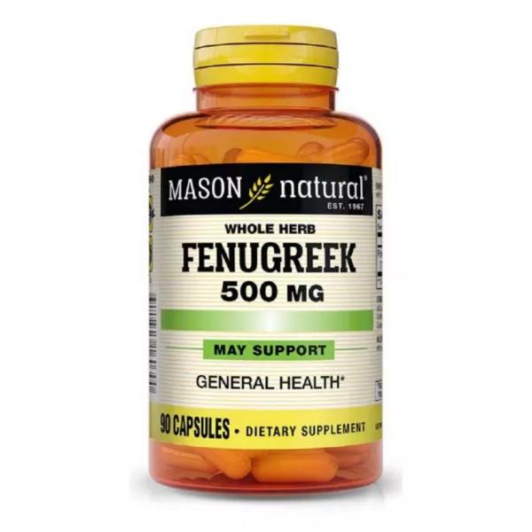 Натуральная добавка с пажитником Mason Natural Fenugreek 500 мг 90 капс. (000021101)