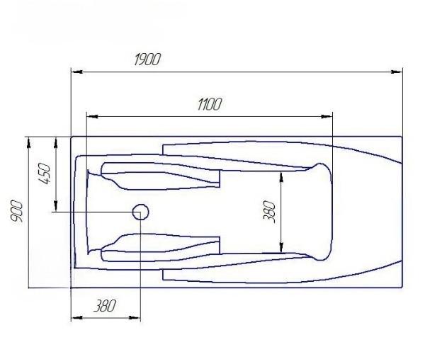 Ванна акрилова Redokss San BOLZANO 1900х900 мм - фото 6