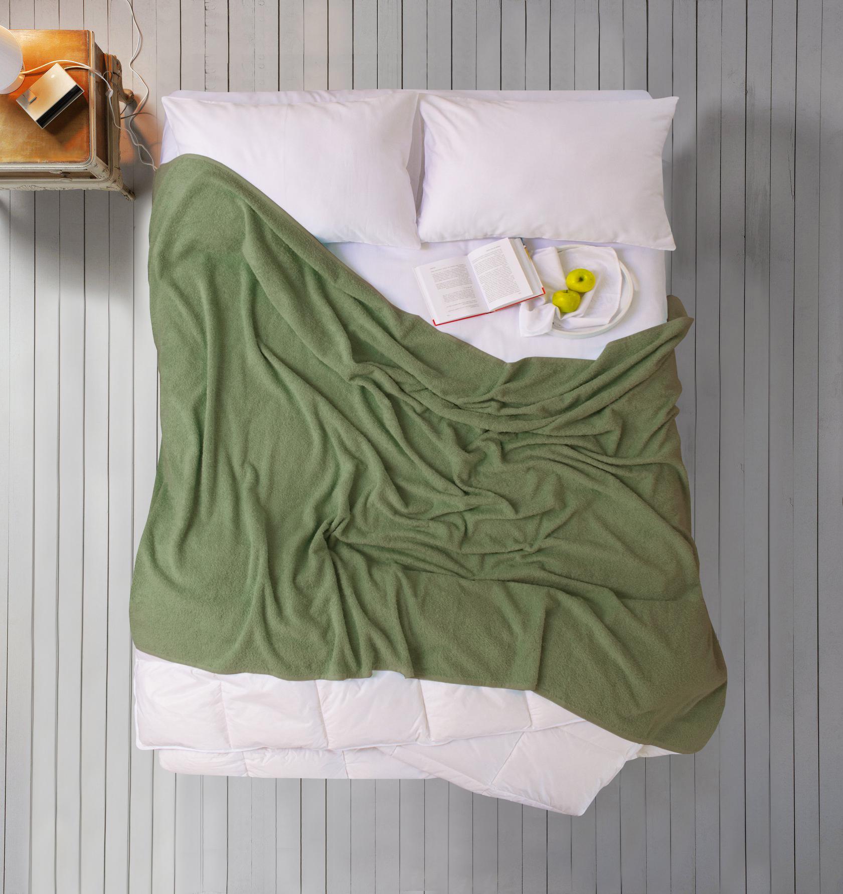 Простирадло Iris Home махрова Sage 155х220 см (11192716)