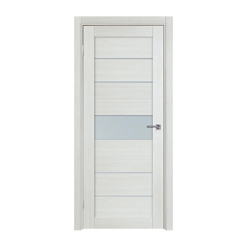 Дверное полотно TD ТД-303 L МДФ 2000х600 мм Дуб белый/Белое стекло (5358847)