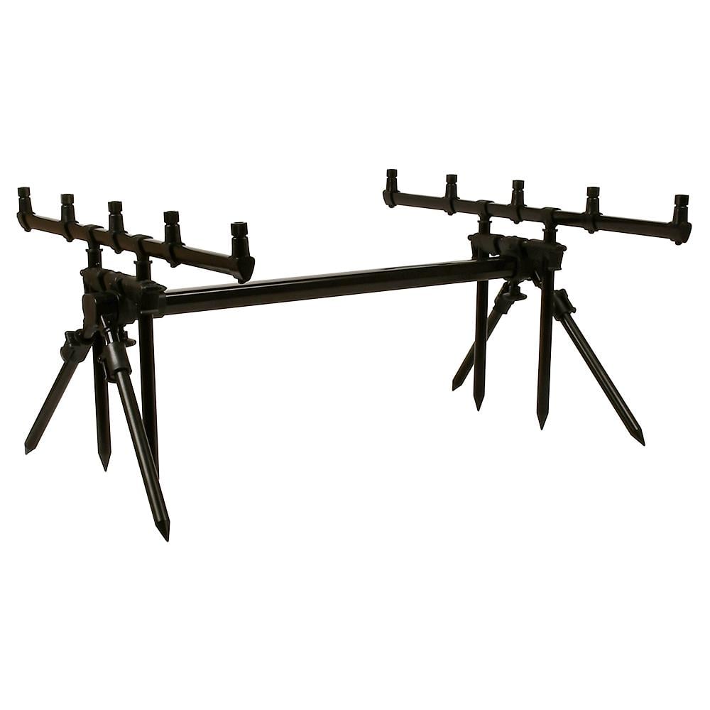 Рід-під на 5 спінінга з чохлом Sams Fish SF23975 алюмінієвий з пластиком 125х65х75 см Чорний