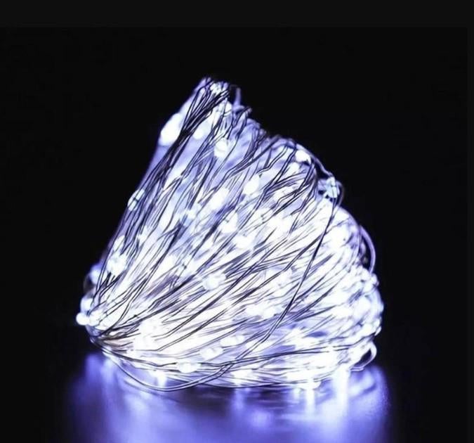 Гирлянда Sunnest Роса на батарейках/USB 100 LED 10 м Белая (SUN-100W)