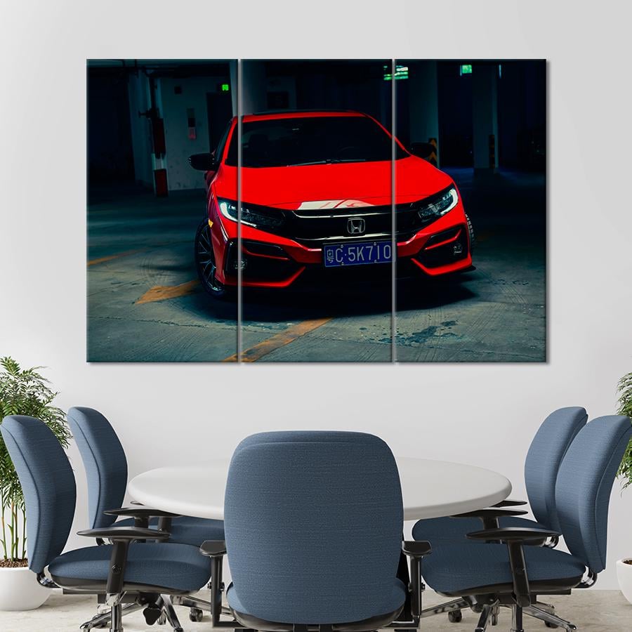 Картина Автомобиль Стильная машина Honda Civic 128x81 см (A1177-3)