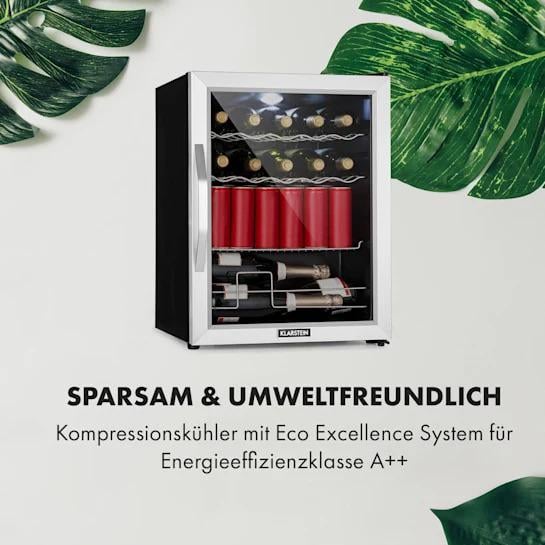 Холодильник вітрина KLARSTEIN Beersafe XL Mix It Edition панорамні скляні двері 60 л 4 полиці - фото 5