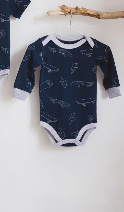 Боди стрейч кулир длинный рукав Скейт 56 см (2679528461)