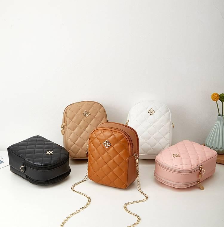 Сумка жіноча для телефону з плечовим ремінцем Коричневий - фото 10 Сумка жіноча для телефону з плечовим ремінцем Коричневий - фото 10