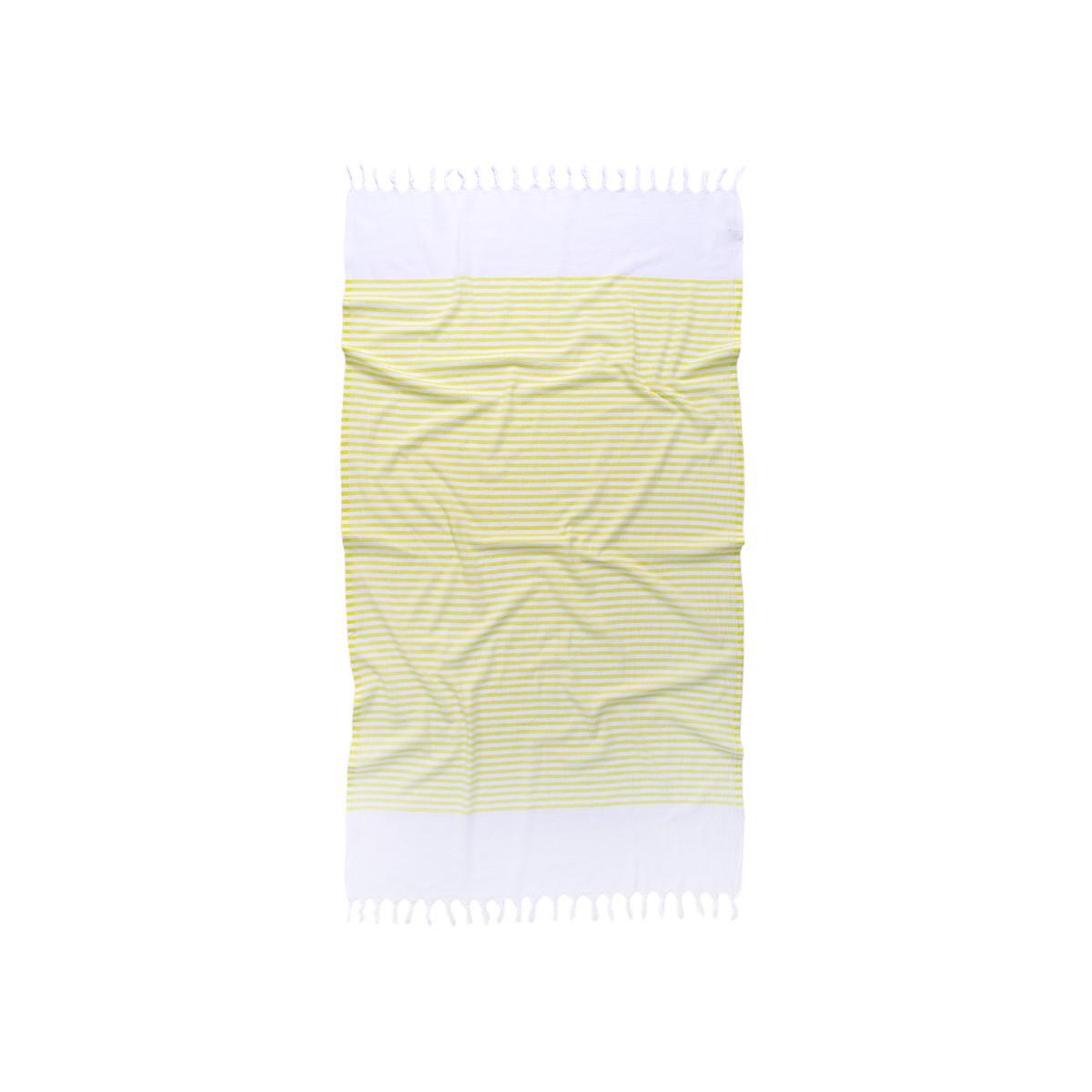 Рушник Barine Pestemal Imbat 180 г/кв. м 90x170 см Lime/Белый (15289356)