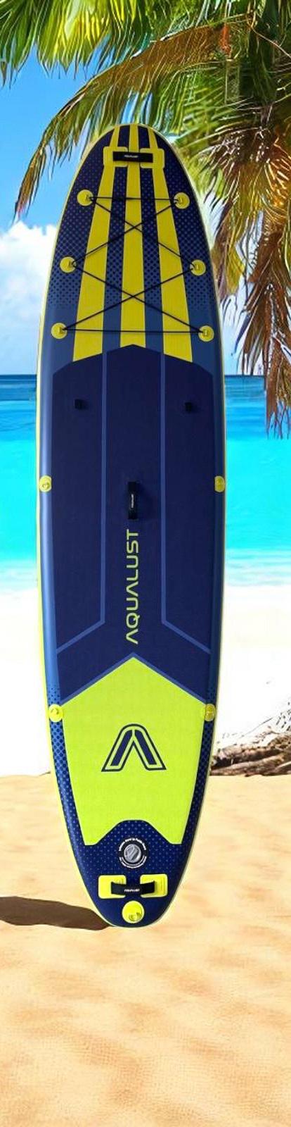 SUP-доска надувная Aqualust универсальная 2 слоя Stand Up Paddle надувной с веслом/сумкой/насосом/только 320 см 10"/6" Blue (13)