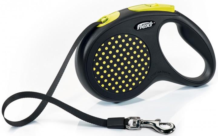 Поводок-рулетка Flexi Design L 5 м ленты до 50 кг. Желтый (1405575885)