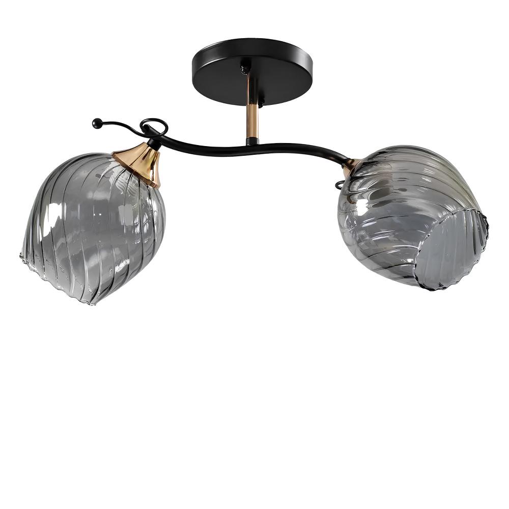 Люстра потолочная Light House SC-19364/2 BK+FG 430х170х230 мм Черный/Золотой/Серый