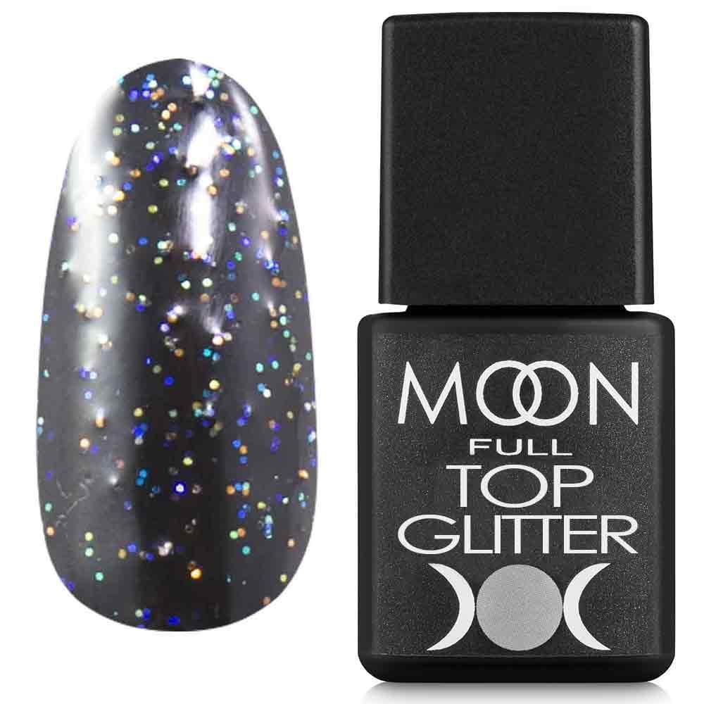 Топ для гель-лака Moon Full Top Glitter Rainbow №01 без липкого слоя 8 мл