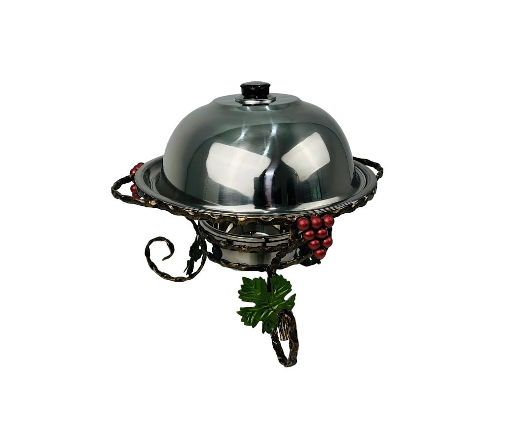 Садж для подачи и подогрева шашлыка Виноград с крышкой 36 см (106-10-SJ-6573)