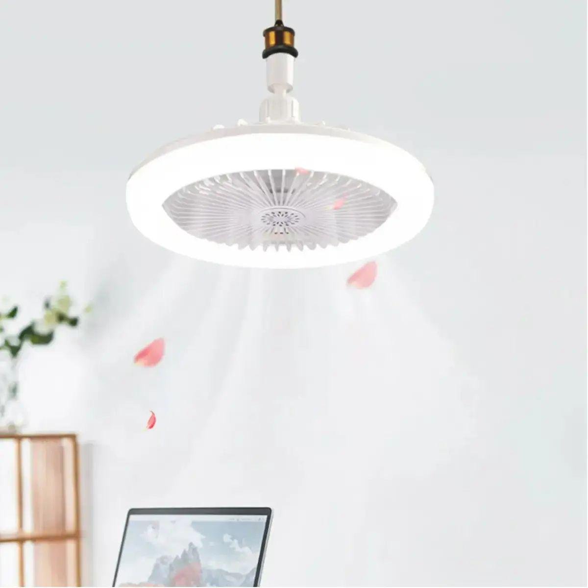 Лампа-вентилятор в патрон Е27 LED AROMATHERAPY FAN LIGHT CHP-008 RGB 2835RGB с пультом управления 26х12 см
