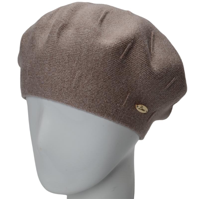 Берет двойной женский из вискозы Lirus Дейзи one size Кофе