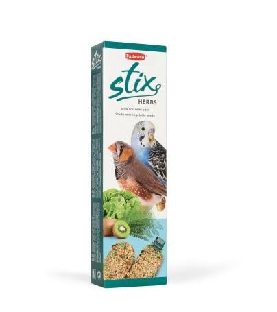 Лакомство Padovan Stix Herbs Cocorite ED Esotico для взрослых волнистых попугаев и маленьких экзотических птиц 80 г (PP00141) - фото 1