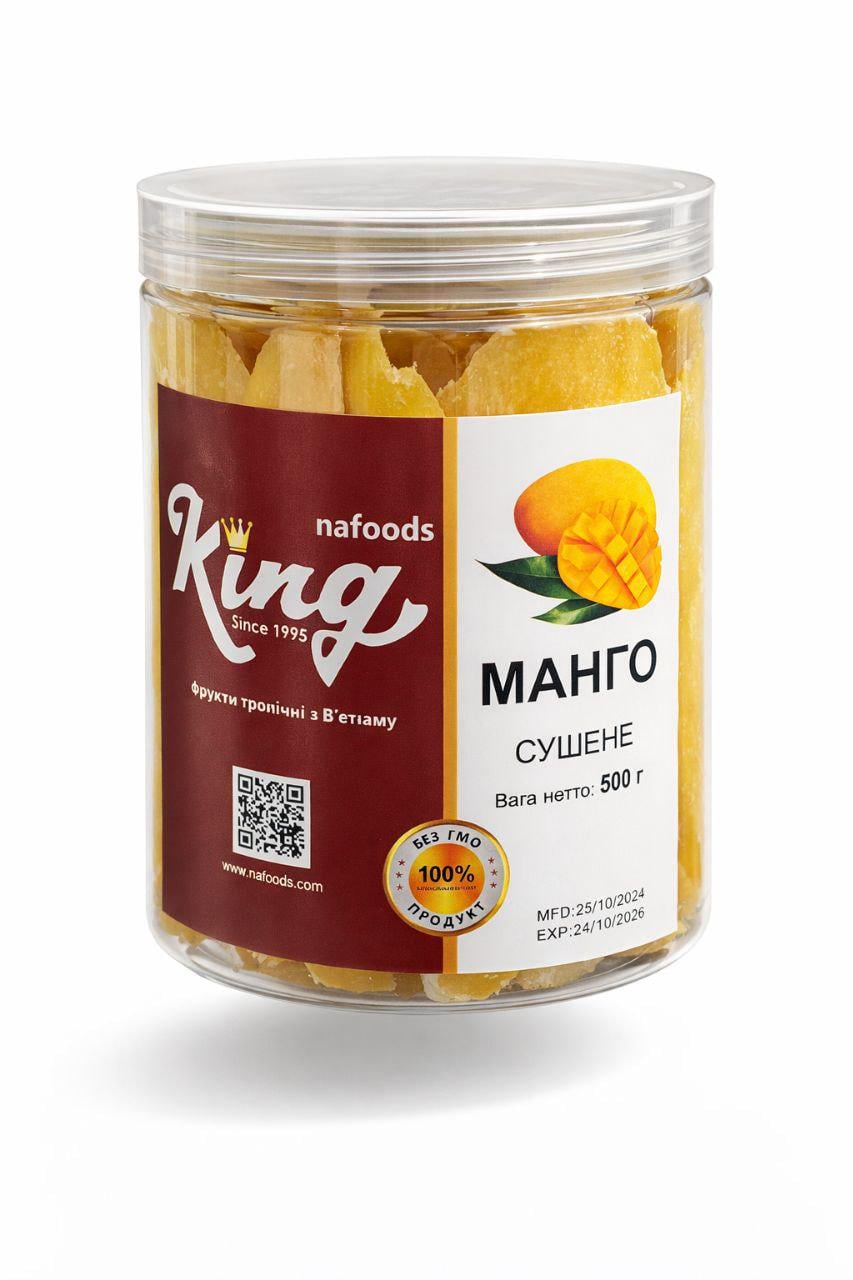 Манго сушеное King без сахара в банке 500 г (15544500)