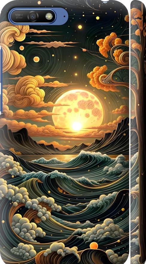 Чехол на Huawei Y6 2018 Арт волны (6332m-1637-42517)