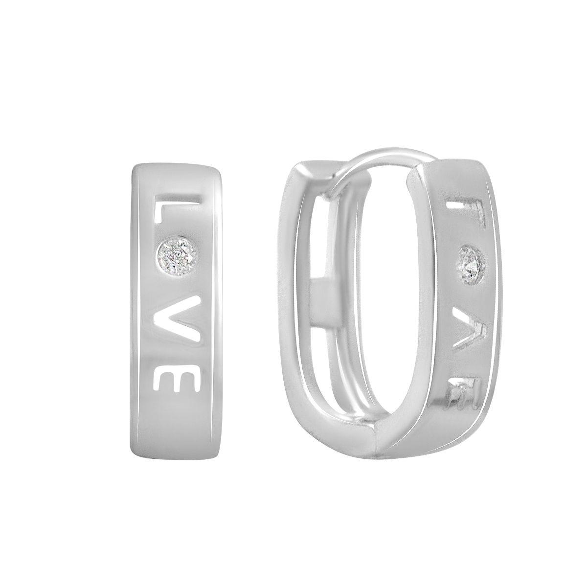 Серьги серебряные с фианитами (2138273)