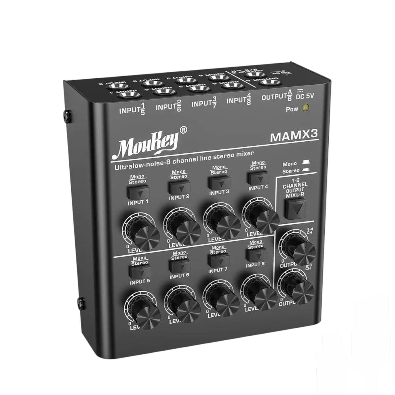 Пульт мікшерний Moukey 8-канальний Ultra Low Noise (32940674)