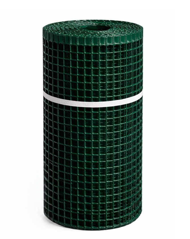 Сітка садова пластикова Клевер посилений край 15×15 мм/50 см×20 м Темно-зелений (1450)