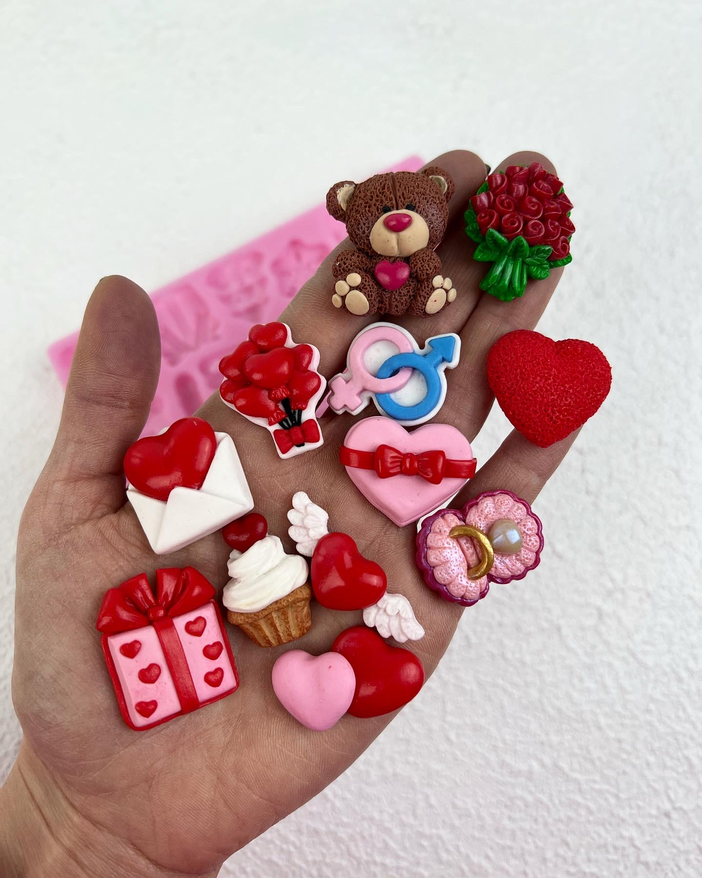 Молд силиконовый День влюбленных декор (8960)