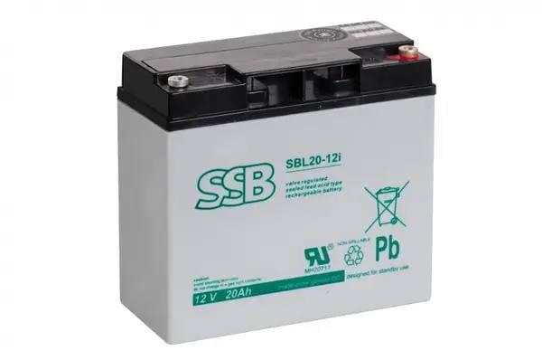 Акумулятор AGM SSB SBL12-12i 12V 12 Ah Білий