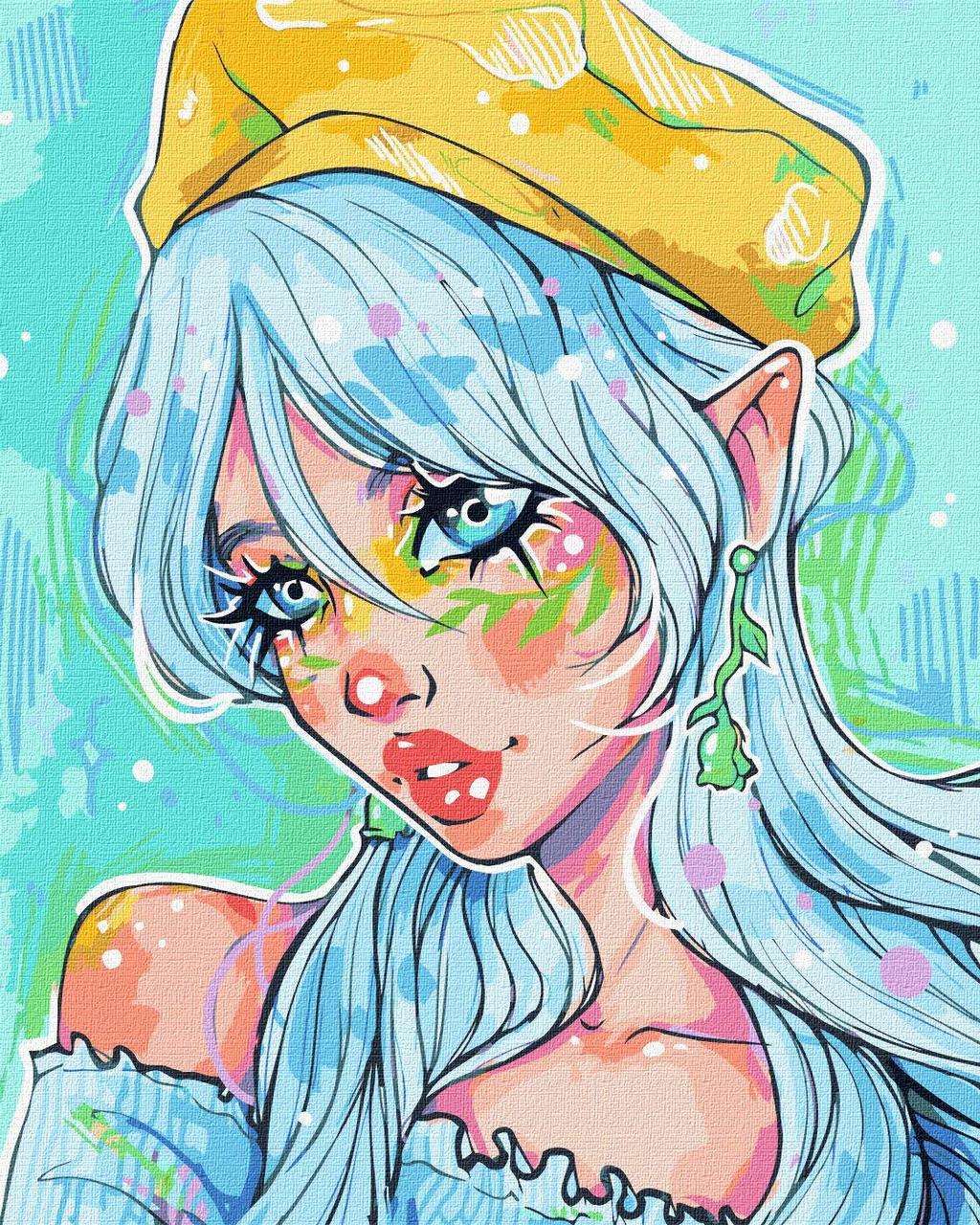 Картина за номерами Ideyka Блакитноока модниця 40х50 см (2867216160)