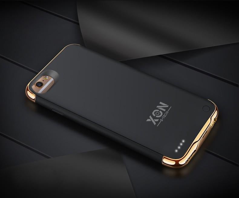 Чехол-аккумулятор XON PowerCase для iPhone 6/6S/7/8 3500 mAh Black/Gold (11183510) - фото 7