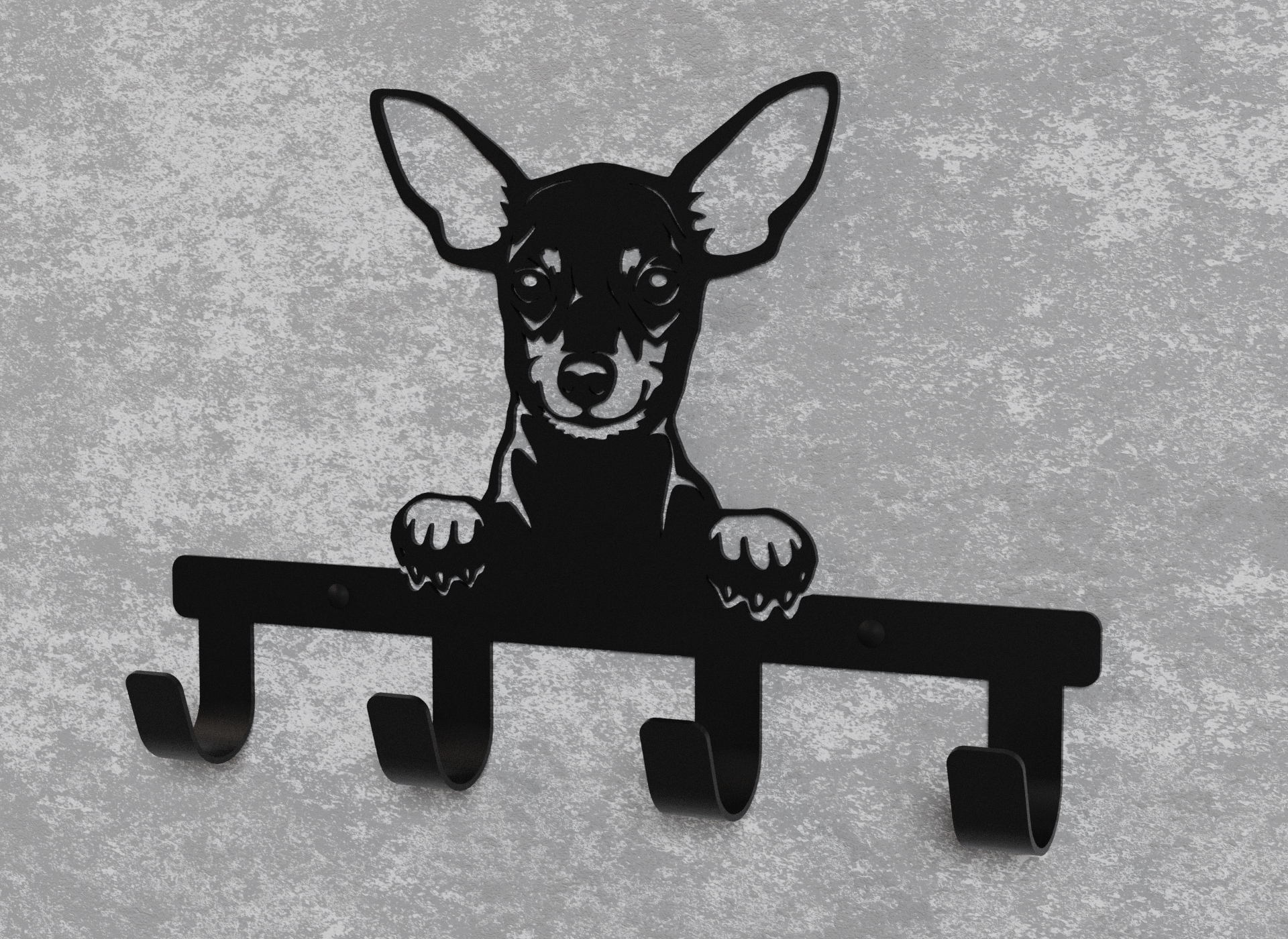 Вішалка настінна Loft-Craft Тойчик з металу Чорний (AM-004-bk) - фото 2 Вішалка настінна Loft-Craft Тойчик з металу Чорний (AM-004-bk) - фото 2