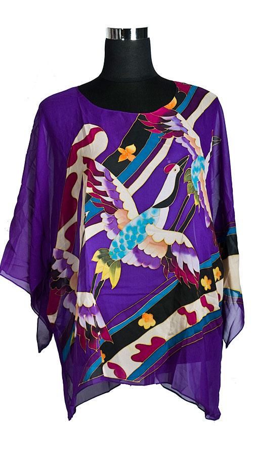 Блузка із тонкого натурального шовку (А9309)