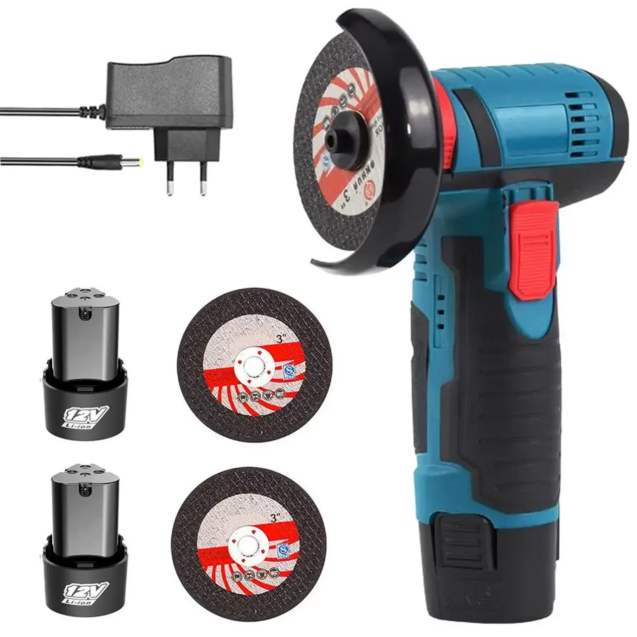 Болгарка-міні акумуляторна 12В W-153-7 з кейсом та двома акумуляторами (10011)