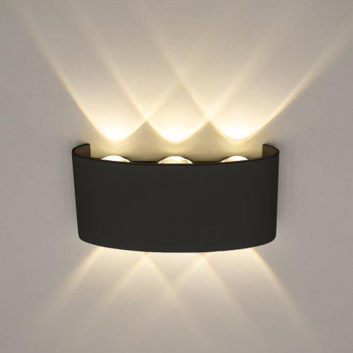 Бра светодиодный настенный Linza 3+3 6W 3000K 220V IP54 Black (22049617) - фото 2