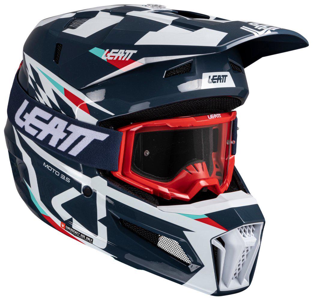 Мотошлем Leatt Moto 3.5 Helmet + Goggle M Blue (38551)
