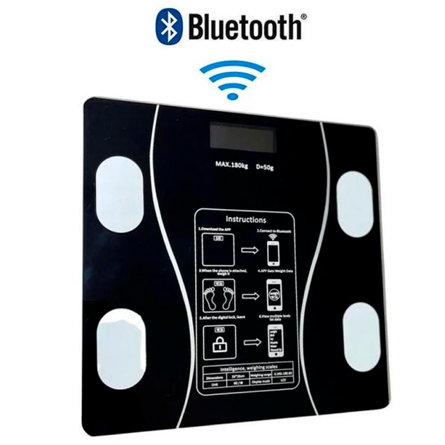 Смарт-весы напольные 17 А с приложением Bluetooth до 180 кг (ML-04981) - фото 4