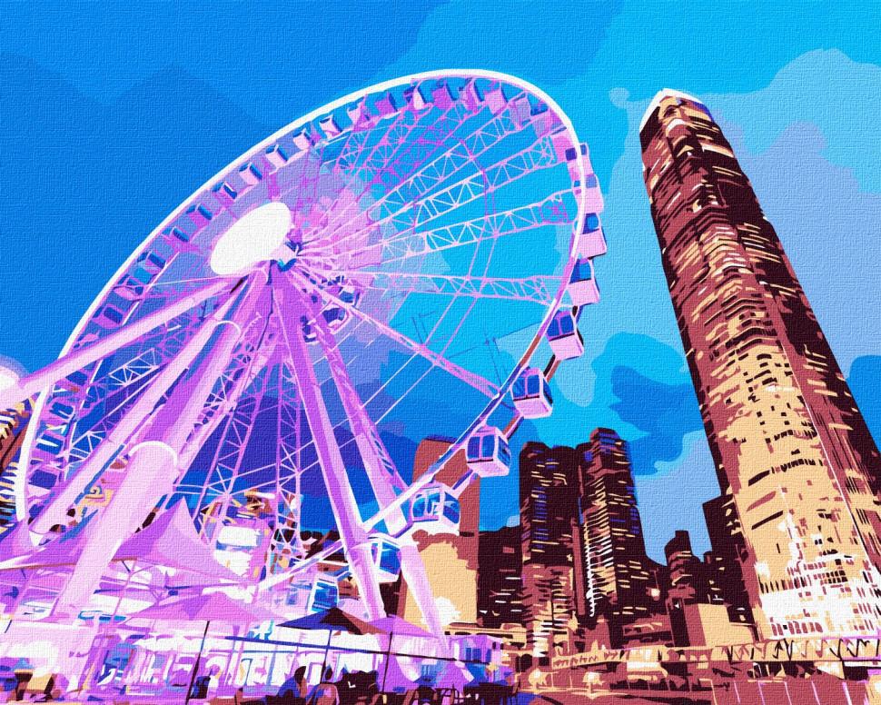 Картина по номерам Идейка Ночной Гонконг 40x50 см (KHO3612)