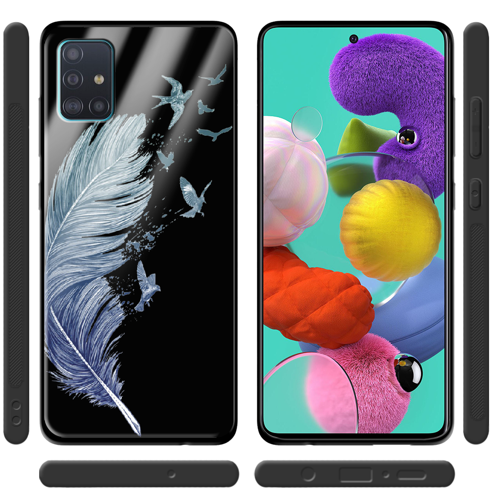 Чохол Boxface Samsung A515 Galaxy A51 Feather Чорний силікон зі склом (38808-cc38-39407) - фото 2