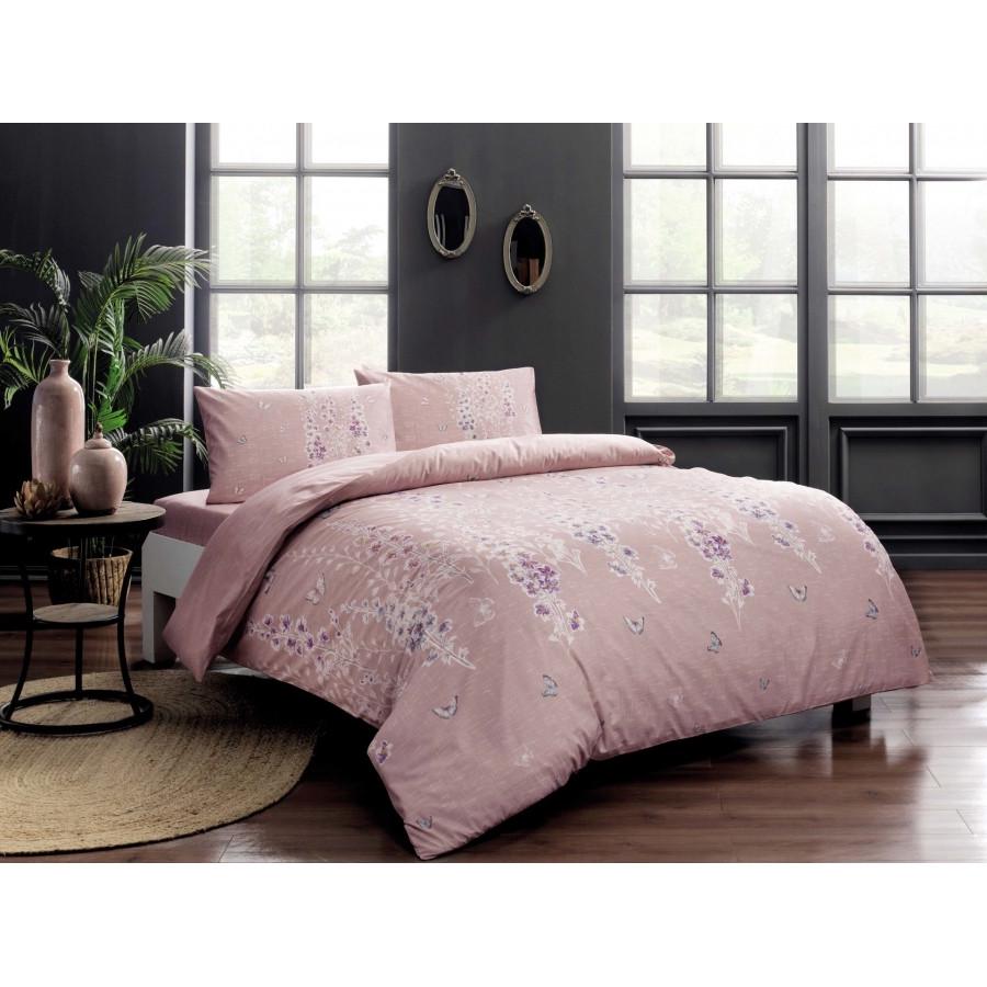 Постельное белье TAC Sarah pembe v02 евро Розовый (svt-2000022258852)