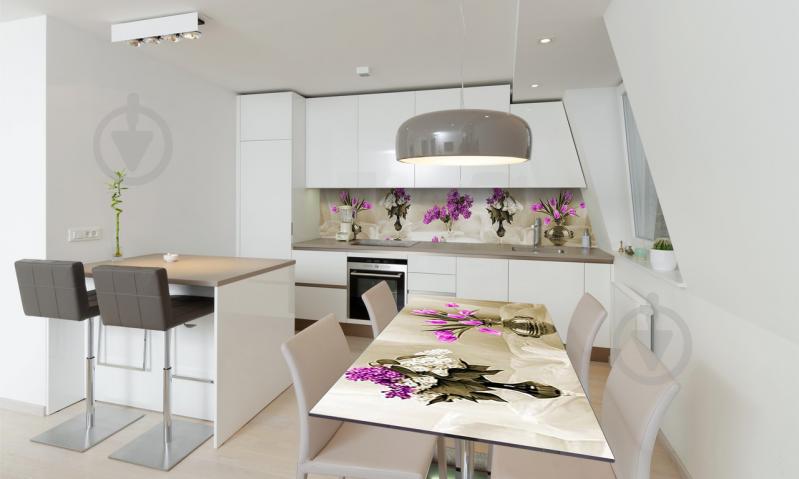 Наклейка виниловая на стол Zatarga «Тюльпаны и Сирень» 600х1200 мм Z180637st Наклейка виниловая на стол Zatarga «Тюльпаны и Сирень» 600х1200 мм Z180637st