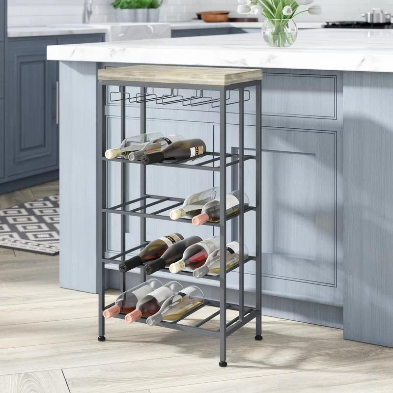 Cтеллаж винный EcoLoft IN-2821 в стиле лофт 48х27х91 см (28546475)