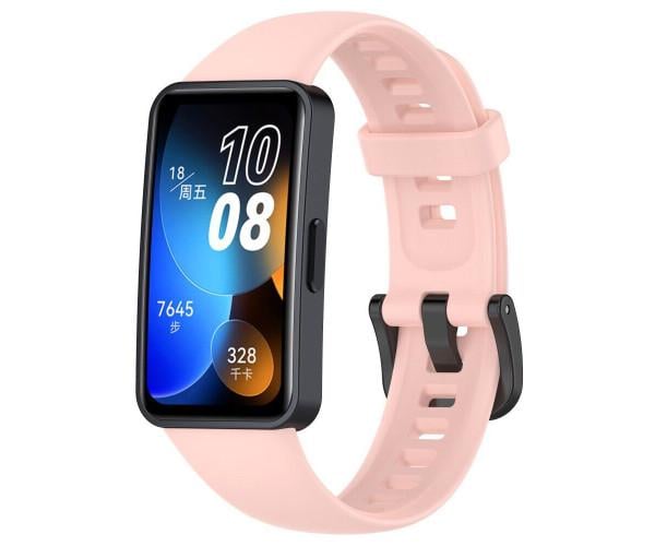 Ремешок Silicone для смарт-часов Huawei Band 8 Розовый Ремешок Silicone для смарт-часов Huawei Band 8 Розовый