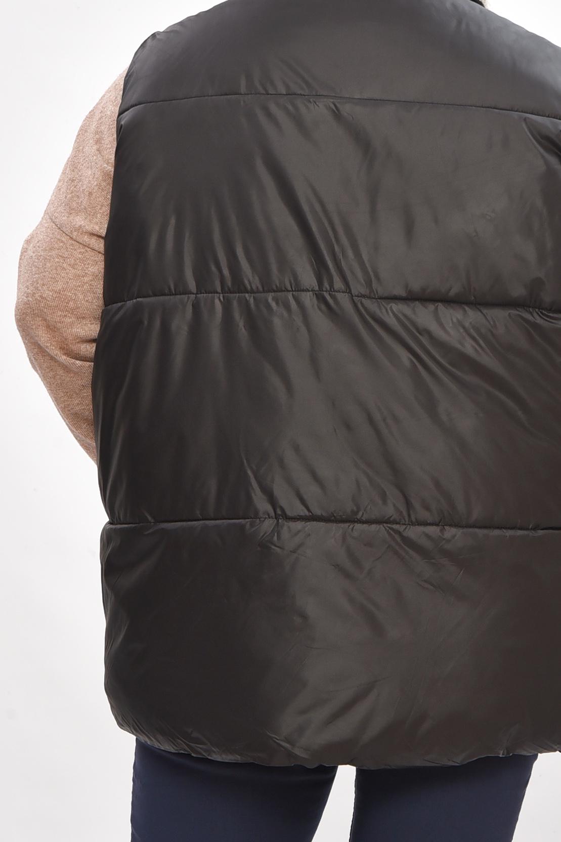Жилетка жіноча батал 206035 демісезонна 6XL Чорний - фото 3 Жилетка жіноча батал 206035 демісезонна 6XL Чорний - фото 3