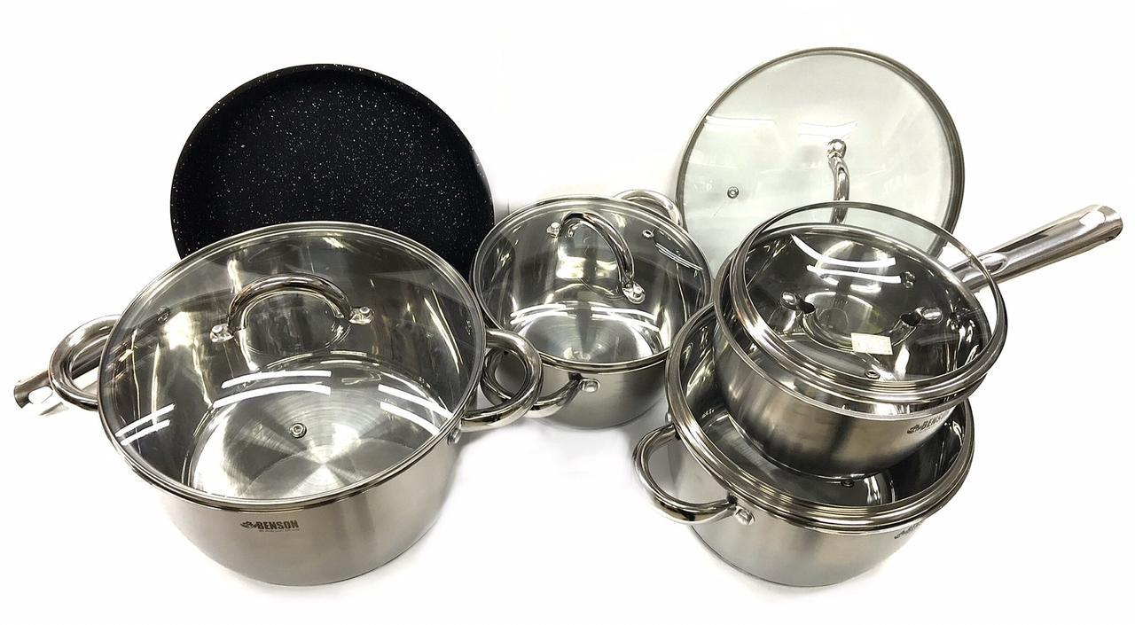 Набор кастрюль нержавеющая сталь 10 пр. (1748362771)