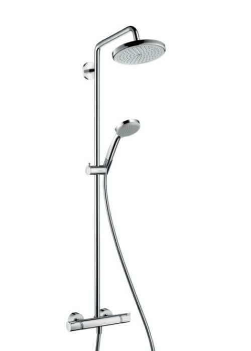 Душова система з термостатом Hansgrohe Croma 220 Showerpipe 27185000 Хром (87417)